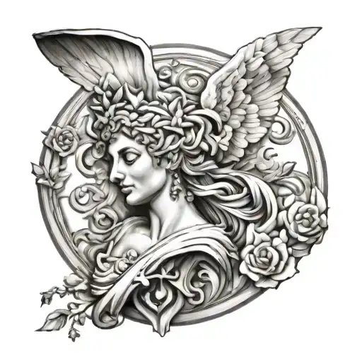Nike greek mythology tattoo design idea