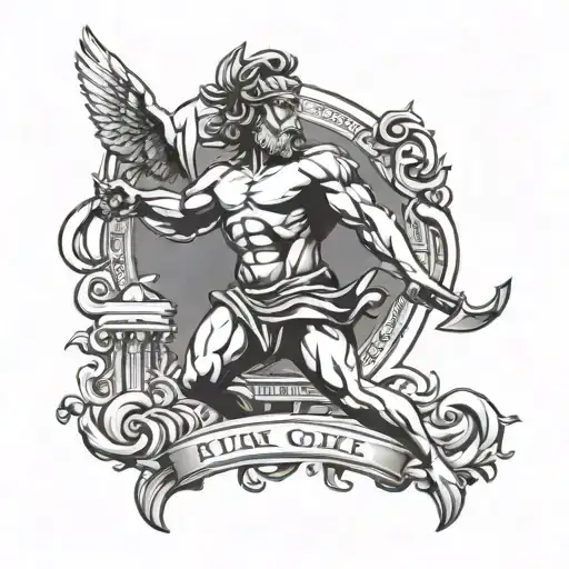 Nike greek mythology tattoo design idea