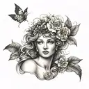 Aphrodite tattoo design idea