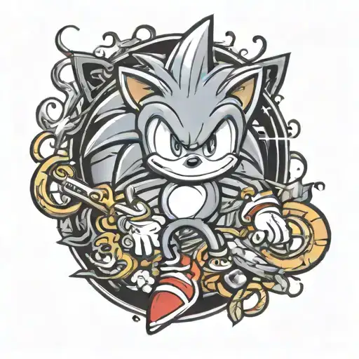 sonic the hedgehog tattoo design idea