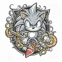 sonic the hedgehog tattoo design idea