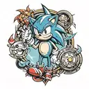 sonic the hedgehog tattoo design idea