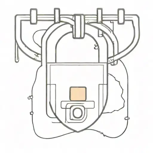 a padlock that's been locked out tattoo design idea