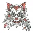 grandma Jewel and Ruby   tattoo design idea