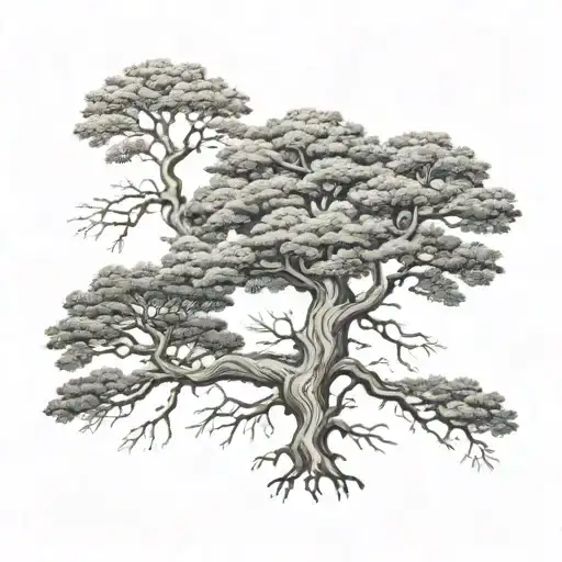 the adress 23873 and 24034 separated by an oak tree  tattoo design idea