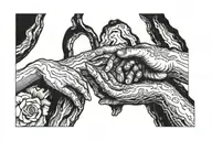 creation of adam painting tattoo design idea