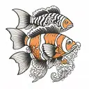 clownfish  tattoo design idea