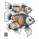 clownfish  tattoo design idea