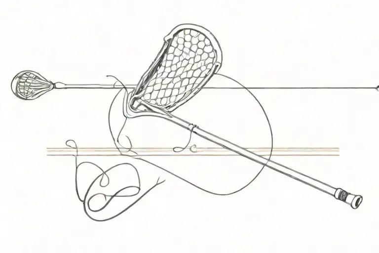 lacrosse stick tattoo design idea