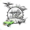 highway engineer tattoo design idea