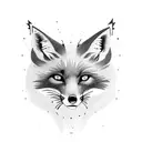 black fox tattoo design idea