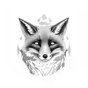 black fox tattoo design idea