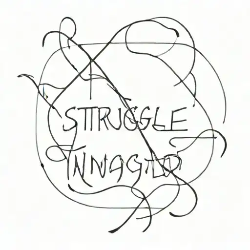 Struggle was my word tattoo design idea