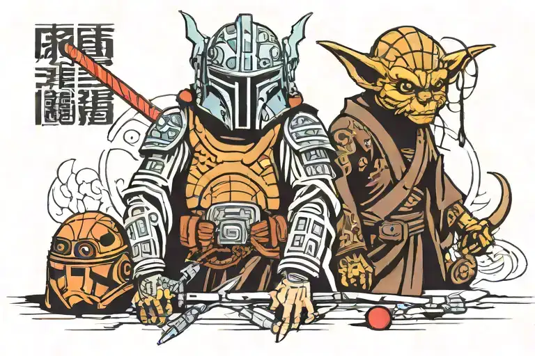 Star Wars Japan Papa Roach tattoo design idea