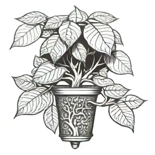 money tree tattoo design idea