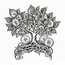 money tree tattoo design idea