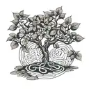 money tree tattoo design idea