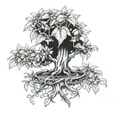 money tree tattoo design idea
