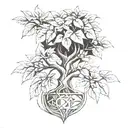 money tree tattoo design idea