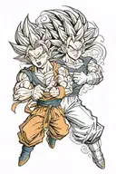 goku and vegeta tattoo design idea
