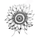 Sunflower tattoo design idea