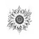 Sunflower tattoo design idea