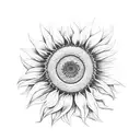 Sunflower tattoo design idea