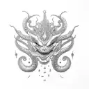 Shenron plus personnage d'animé confondus  tattoo design idea