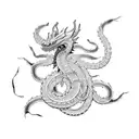 Shenron plus personnage d'animé confondus  tattoo design idea