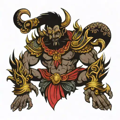 King Ravana tattoo design idea