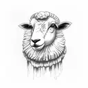 sheep grandma memorial tattoo design idea