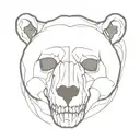 Bear skull tattoo design idea