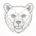 Bear skull tattoo design idea