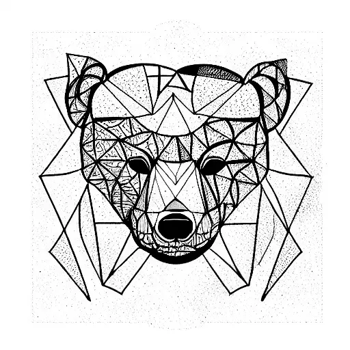 Bear tattoo design idea