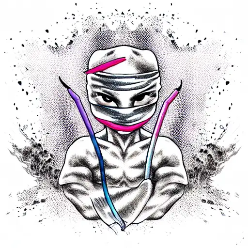 ninja blood tattoo design idea
