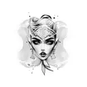 sexy girl fancy tattoo design idea