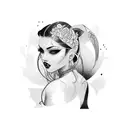 sexy girl fancy tattoo design idea