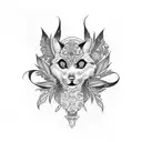 sexy girl fancy tattoo design idea