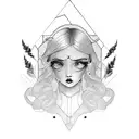 sexy girl fancy tattoo design idea