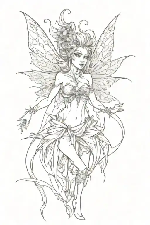 evil fairy   tattoo design idea
