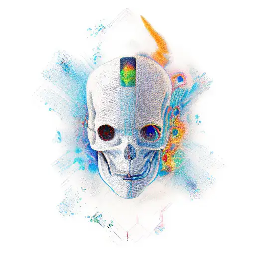 Certainly, here's a description of the tattoo suitable for generating it using an AI app:  The tattoo features a dynamic tattoo design idea