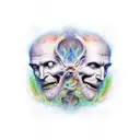 humans once had four arms, four legs and two faces. Zeus split us in half as a punishment for our pride, and we were des tattoo design idea