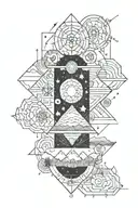 seven chakras,  mountains moons and meadows tattoo design idea