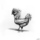 baby chicken tattoo design idea