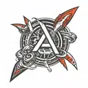 n7 symbol and mass effect relay tattoo design idea