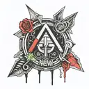 n7 symbol and mass effect relay tattoo design idea