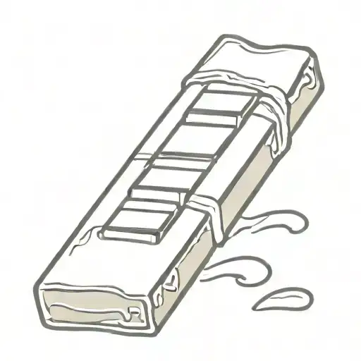 Minimalistic drawing of chocolate bar tattoo design idea