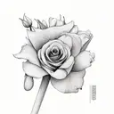 march flower with charlie in stem, april flower with alex on stem, september flower with Damion on stem tattoo design idea