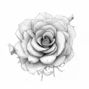 march flower with charlie in stem, april flower with alex on stem, september flower with Damion on stem tattoo design idea