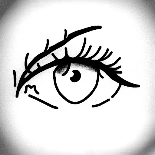 eye lips tattoo design idea